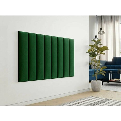 Стеновая панель; мягкая панель; изголовье кровати 40*80 см 1 шт; зеленый