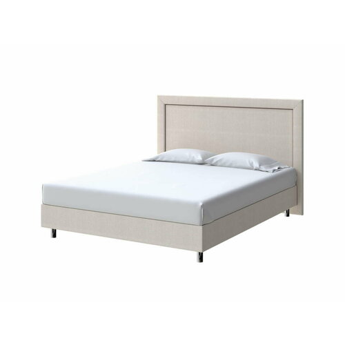 PROxSON Кровать London Boxspring Standart (Ткань: Рогожка Savana Milk (молочный)) 80x200