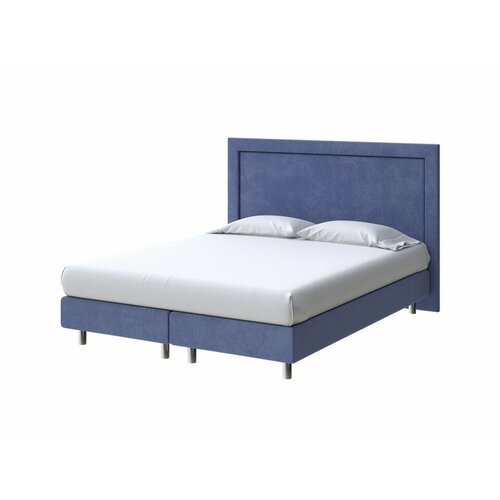 PROxSON Кровать London Boxspring Elite (Ткань: Велюр Casa Сапфировый) 200x200