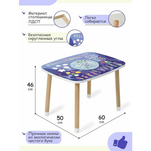 Детский стол развивающий деревянный мебель в детскую