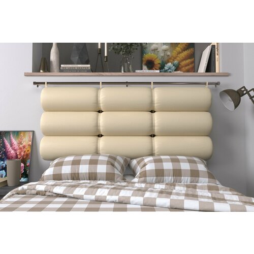 Набивное изголовье-подушка для кровати Mr. Mattress Soft XL 90x25 Beige без крепления