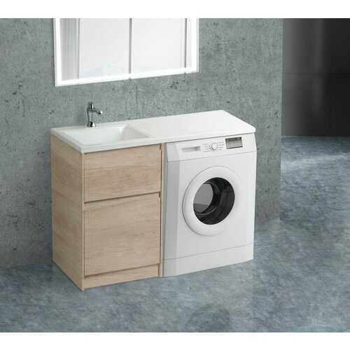 Мебель для ванной под стиральную машину BelBagno KRAFT-LVD-580/1200 Rovere Nebrasca Nature