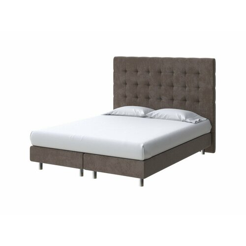 PROxSON Кровать Madrid Boxspring Elite (Ткань: Велюр Casa Кофейный) 140x200