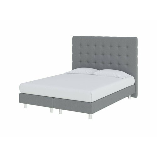 PROxSON Кровать Madrid Boxspring Elite (Ткань: Рогожка Savana Grey (серый)) 120x200