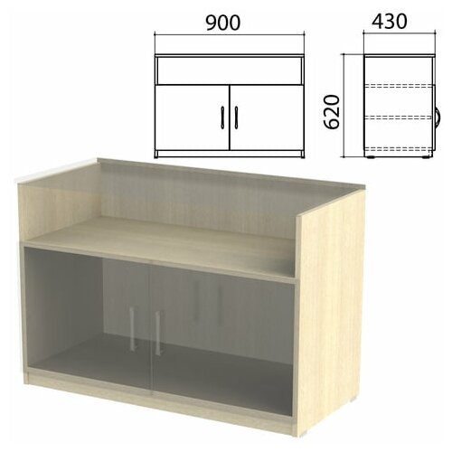 Каркас тумбы для оргтехники "Канц" 900х430х677 мм, цвет дуб молочный, ТК28.15.2