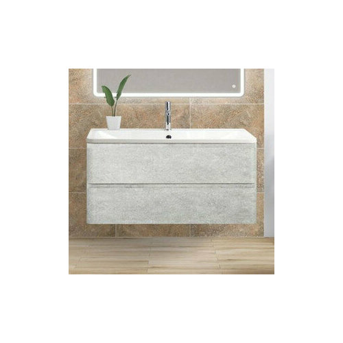 Тумба с раковиной BelBagno Albano 100 Cemento Verona Grigio (ALBANO-1000-2C-SO-CVG, BB1000/455-LV-MR-ALR)