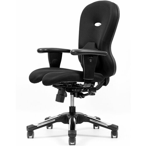 Компьютерное кресло Hara Chair Miracle с регулируемыми подлокотниками офисное, обивка: текстиль, цвет: черный