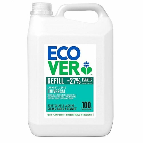 Жидкое средство для стирки белого и цветного белья, Ecover 5л