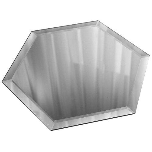 Плитка зеркальная шестигранная 200х173х4 мм Дом стекольных технологий Соты серебряная с фацетом