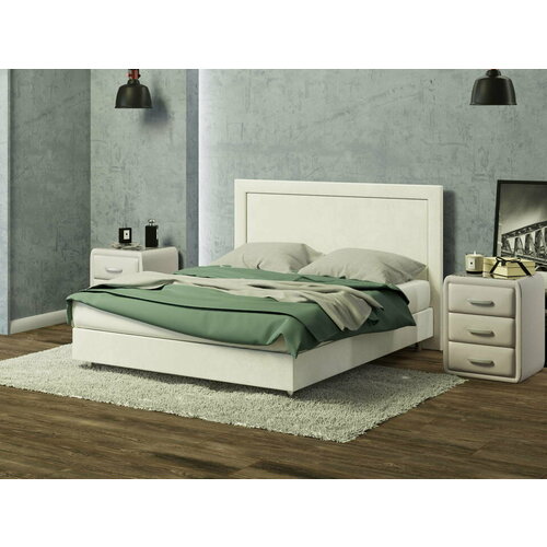 PROxSON Кровать London Boxspring Standart (Ткань: Велюр Лофти Лён) 140x200