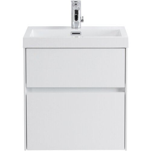 Тумба под раковину BelBagno PIETRA MINI (500х400х615) 2 ящика, Bianco Lucido MINI-500AS-2C-SO-BL