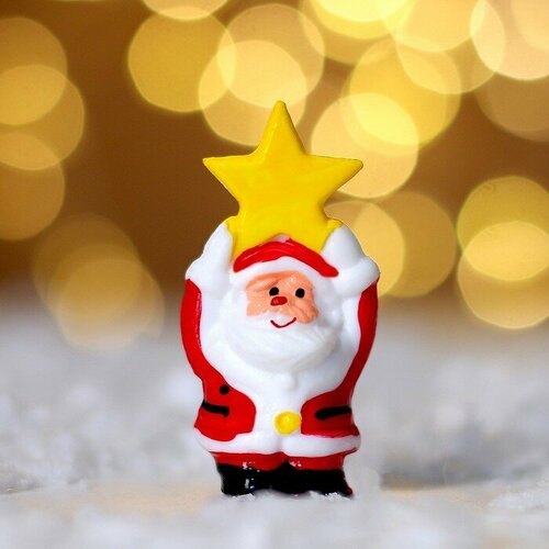 Миниатюра кукольная «Дед Мороз со звездой», набор 2 шт, размер 1 шт. — 3,7 × 2,3 см