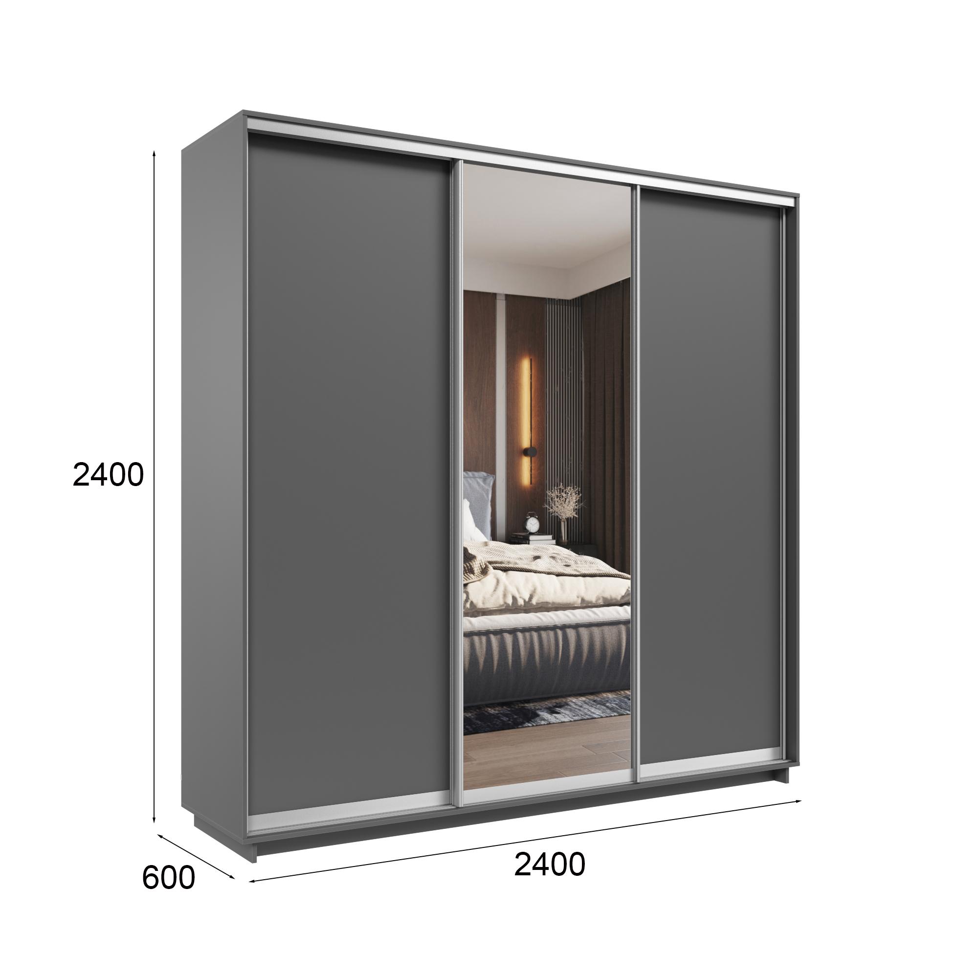 Lazurit Шкаф-купе 3-дверный Фреско