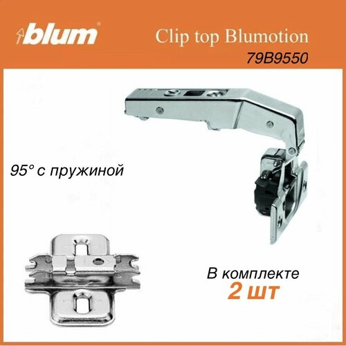 CLIP top BLUMOTION петля под фальшпанель 95, вкладная, чашка петли: на шурупы