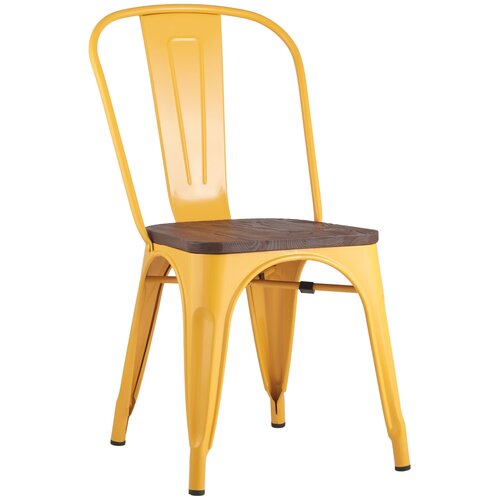 Стул STOOL GROUP Tolix Wood 84.5, металл, цвет: желтый