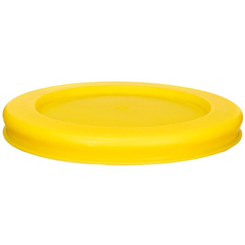 Крышка для стеклянного контейнера круглая, желтая, Smart Solutions, SFE-SS-LD-YEL-236