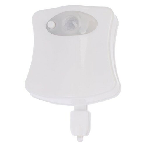 Светильник с датчиком движения для туалета, RGB, 3 Вт, IP68, от бат,3хAAA, белый (7098090)