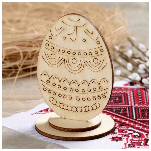 Romanoff Яйцо деревянное пасхальное сувенирное "Старая Русь", 9×6 см