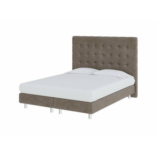 PROxSON Кровать Madrid Boxspring Lift (Ткань: Велюр Лофти Кофейный) 120x200