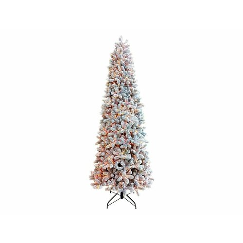 Искусственная ель джорджия стройная (литая хвоя PE+PVC), заснеженная, 1800 красных/тёплых белых LED-огней, 213 см, A Perfect Christmas 31GEOW213DL