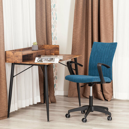 Кресло компьютерное офисное TetChair SPARK, флок, синий