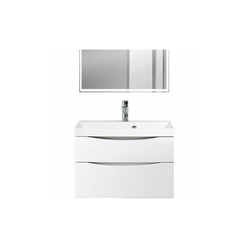 Тумба с раковиной BelBagno Marino-H60 80 AST bianco lucido (MARINO-H60-800-2C-SO-BL-P, BB800/450-LV-MR-AST)