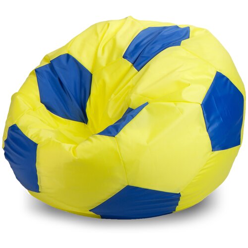 Пуффбери кресло-мешок Мяч XXL желтый/синий оксфорд 500 л