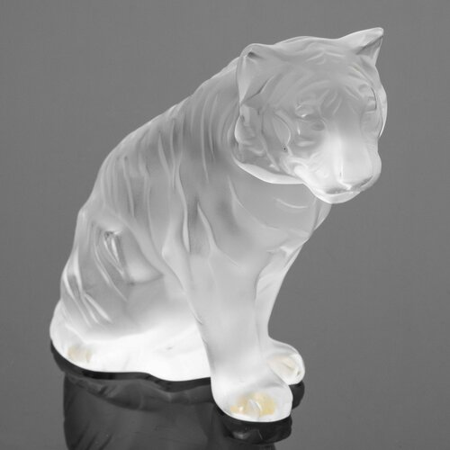 Статуэтка "Тигр", хрусталь, матирование, Lalique (Лалик), Франция, 2000-2010 гг.