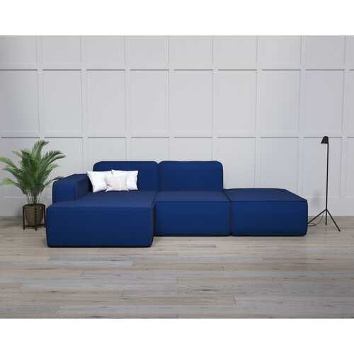 Модульный диван "Робин" с оттоманкой 370x180x80 "нэндо" Velutto 26