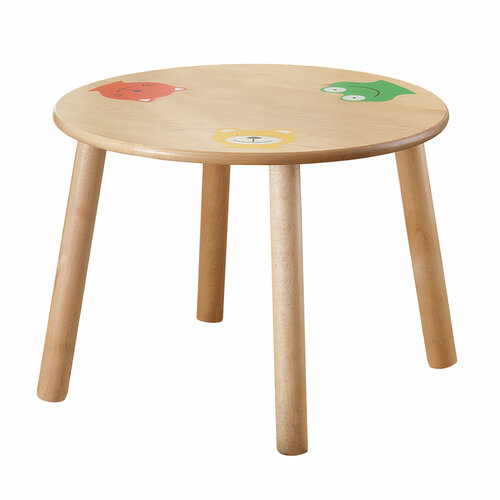 Стол Боровичи-мебель круглый детский Выбеленная береза 00162