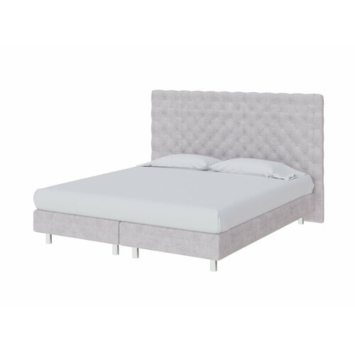 PROxSON Кровать Paris Boxspring Lift (Ткань: Велюр Лофти Серый) 160x200