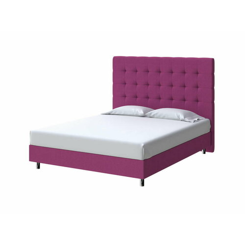 PROxSON Кровать Madrid Boxspring Standart (Ткань: Рогожка Savana Berry (фиолетовый)) 80x200