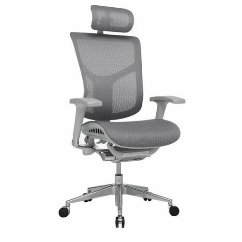 Эргономичное кресло Falto Expert Star обивка кевларовая сетка, сиденье анатомической формы, поясничная поддержка HSTM01-G-GY серый