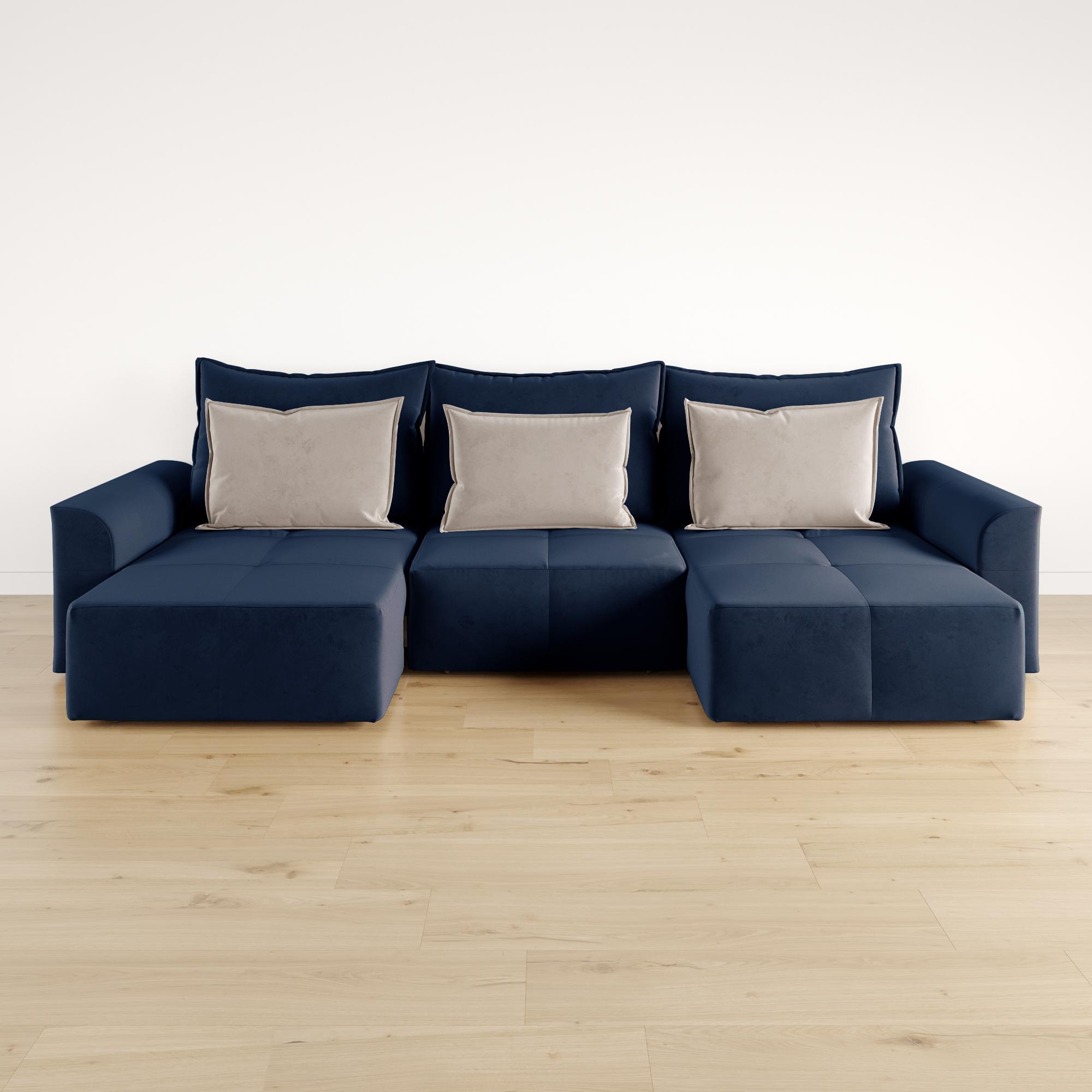 Lazurit Диван угловой П-образный Сильвер