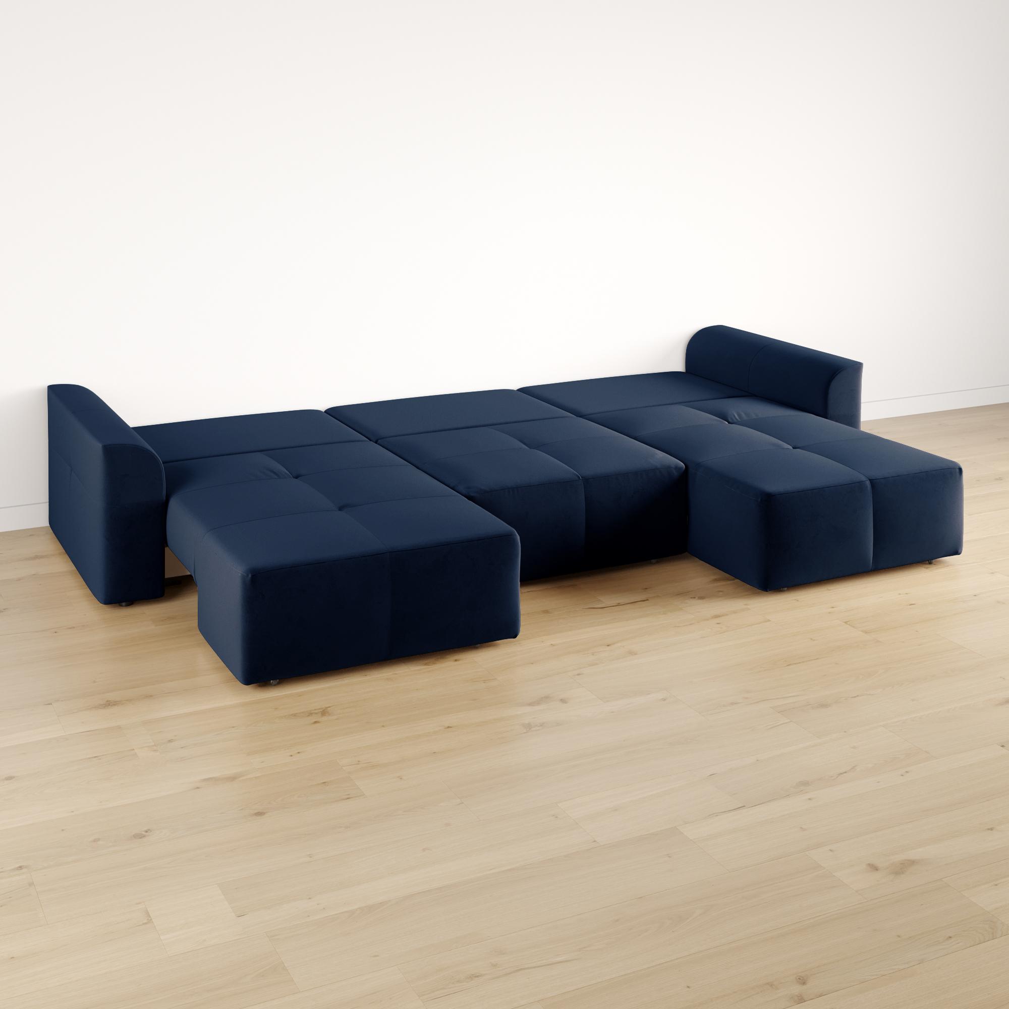 Lazurit Диван угловой П-образный Сильвер