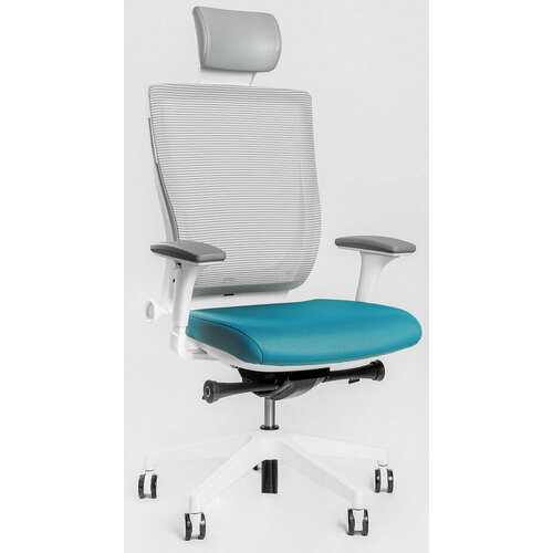 Эргономичное кресло Falto Trium, цвет серо-голубой