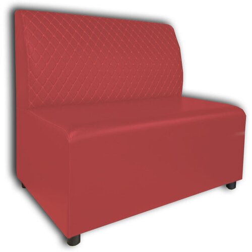 Прямой диван офисный “Кельн” экокожа красный