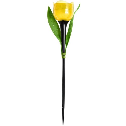 Светильник на солнечной батарее uniel yellow tulip 30,5см пластик желтый