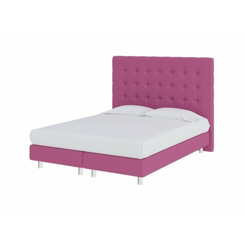 PROxSON Кровать Madrid Boxspring Lift (Ткань: Рогожка Savana Berry (фиолетовый)) 90x200