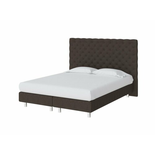 PROxSON Кровать Paris Boxspring Elite (Ткань: Рогожка Тетра Брауни) 120x200