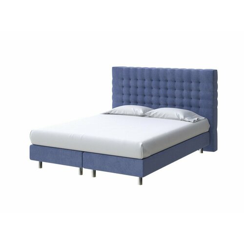 PROxSON Кровать Tallinn Boxspring Elite (Ткань: Велюр Casa Сапфировый) 120x200