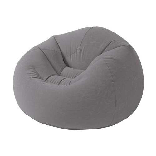 Надувное кресло Intex Beanless Bag Chair, 106.67х104.13 см, серый