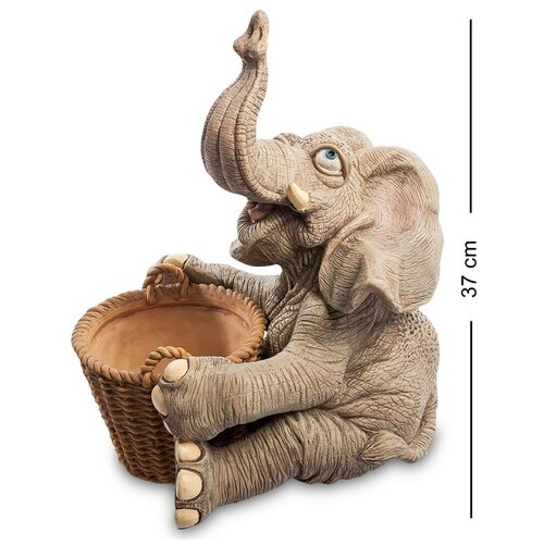Фигура-кашпо из полистоуна Слон добряк
