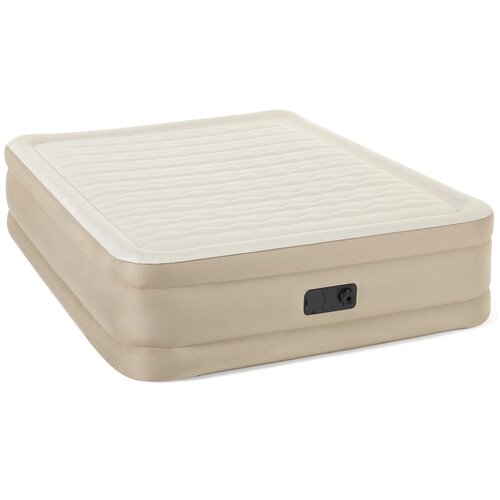 Надувная кровать Bestway Fortech Air Mattress Queen со встроенным двойным насосом 69050, 203х152 см, бежевый