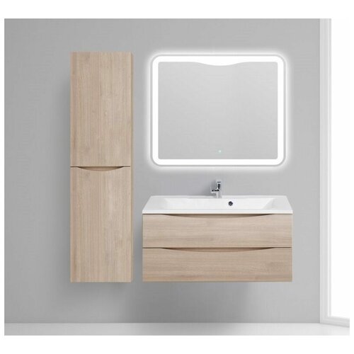 Шкаф подвесной BelBagno Fly-Marino Rovere Grigio 400x300x1500, 2 дверки с доводчиком, 2 полки внутри, левый FLY-MARINO-1500-2A-SC-RG-P-L