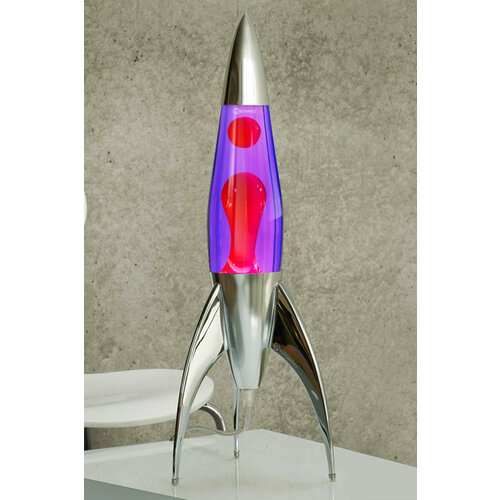 Лава-лампа Mathmos Telstar Красная/Фиолетовая Silver (Воск)