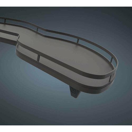 Комплект полок левый, Леманс 500 мм, Арена стиль, 2 полки + рычаги, цвет антрацит
