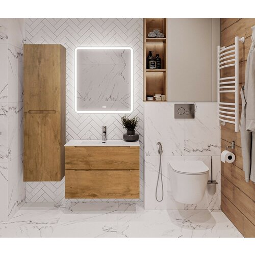 Шкаф подвесной BelBagno Etna Rovere Bianco ETNA-1500-2A-SC-WO-P-L