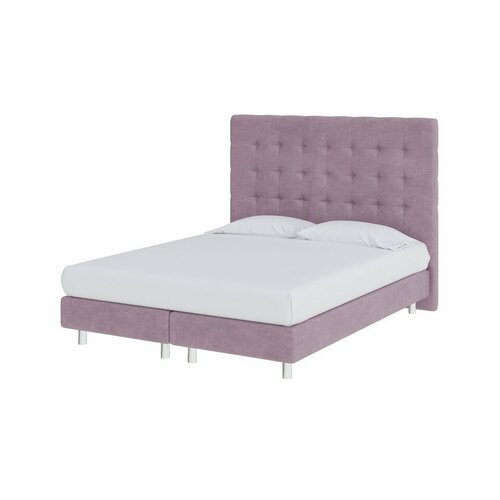 PROxSON Кровать Madrid Boxspring Elite (Ткань: Велюр Лофти Слива) 200x200