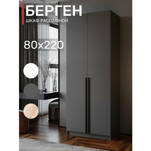 Шкаф распашной, Берген ШК-800, Графит